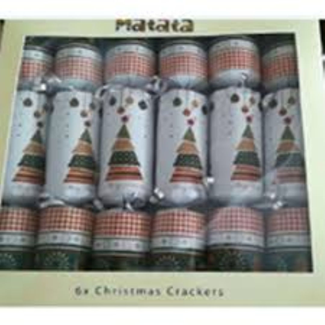 CHRISTMAS CRACKER PACK OF 6 IN WINDOW BOX 30CM